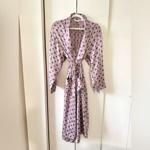 Silk Vintage Mauve 100% Silk Women's Robe